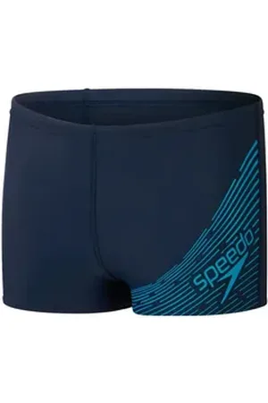 Speedo Badehose Aquashorts Medley Logo blau|schwarz 140