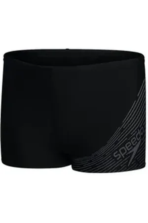 Speedo Badehose Aquashorts Medley Logo grau|schwarz 140