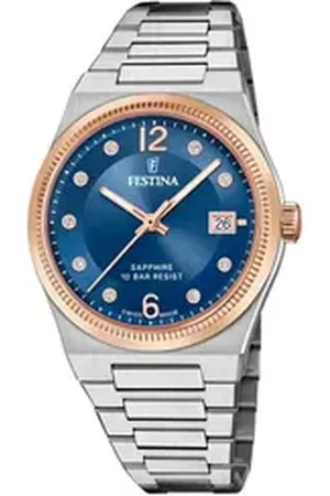Festina Quarzuhr Swiss Damen Uhr F20037/2 Edelstahl Armband, (1-tlg)