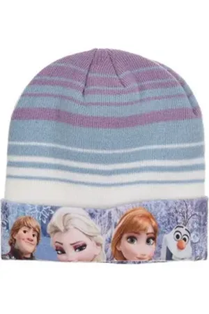 Disney Frozen Beanie Eiskönigin Elsa Kinder Mädchen Winter-Mütze Beanie-Mütze lila 54