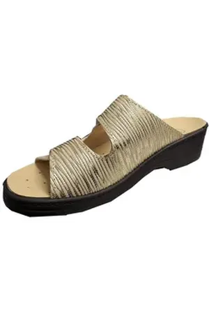 Algemare Damen Pantolette Hausschuh beige 37 EU
