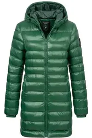 Brave Soul Wintermantel Everett Long für Damen, wind- und wasserabweisend grün XL