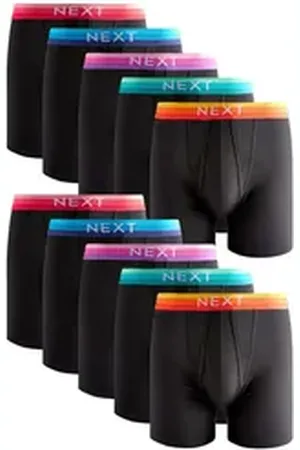 Next Boxershorts 10er-Pack Längere Sport-Unterhosen mit Eingriff (10-St) orange|schwarz L