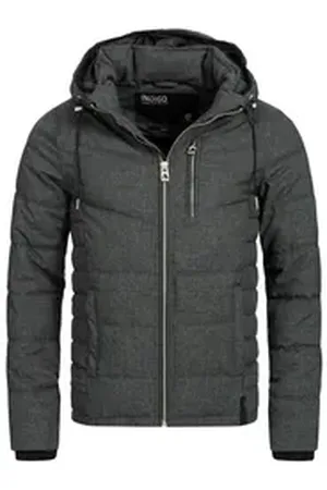 INDICODE Winterjacke Circus mit abnehmbarer Kapuze blau S