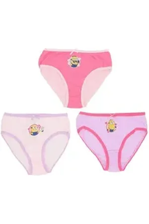 Minions Slip Slips 3er-Pack – Bequeme Baumwoll-Unterwäsche für Mädchen 110/116