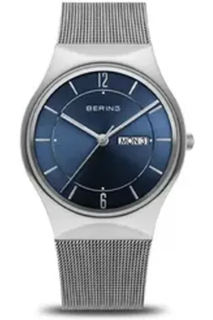 Bering Quarzuhr Day Date Classic silber gebürstet 11938-003DD, Day Date Classic silber gebürstet 11938-003DD