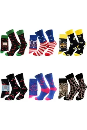 Chili Lifestyle Freizeitsocken Geschenksocken Set 6 Paar verschiedene Motive mit Spruchbanderole (Multipack, 6-Paar, 6 Motive) Weichbund ohne Gummidruck bunt