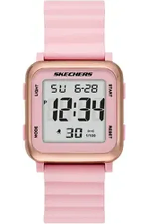 Skechers Chronograph BECKWORTH SR6312, Quarzuhr, Armbanduhr, Damenuhr, Silikonarmband, digital, Stoppfunktion rosa