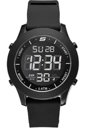 Skechers Chronograph ROSENCRANS SR5107, Quarzuhr, Armbanduhr, Herrenuhr, Silikonarmband, digital, Wochentag schwarz