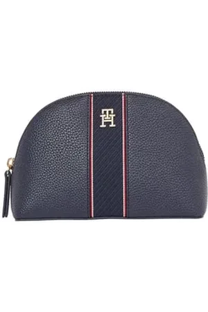 Tommy Hilfiger Kulturbeutel TH LEGACY WASHBAG, Reise, Damen Kosmetiktasche, Mini Bag mit TH-Logoapplikation blau