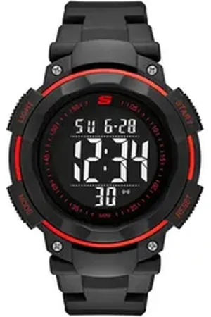 Skechers Chronograph RUHLAND SR1022, Quarzuhr, Armbanduhr, Herren, digital, Polyurethanband, Stoppfunktion schwarz