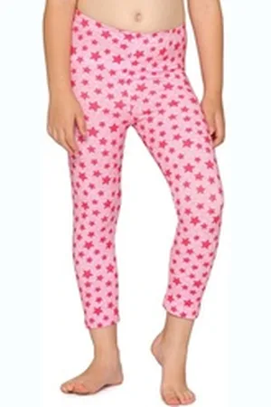Merry Style Leggings Mädchen 3/4 Capri Leggings MS10-405 (1-tlg) elastischer Bund bunt|rosa 122