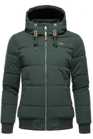 Ragwear Steppjacke Nuggys Solid stylische und taillierte Winterjacke grün XXXL (46)