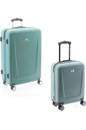 John Travel Hartschalen-Trolley Set - 66+55 cm, 4 Rollen, in 5 Farben grün