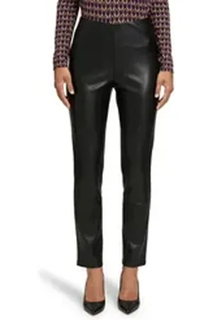Betty Barclay Lederimitathose Kunstleder-Leggings Slim Fit Material schwarz 40