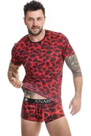 Anaïs For Men Shirttop for Men - Herren T-Shirt 053568 Savage - (2XL,3XL,L,M,S,XL) rot|schwarz L