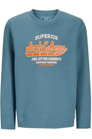 JACK & JONES Langarmshirt JJELOGO TEE LS O-NECK 2 COL SN MNI blau 104