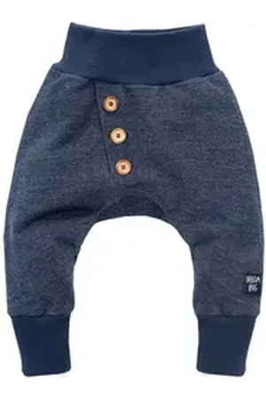 Pinókio Sweatjacke Haremshose Babyhose strukturiert lange Schlupfhose (1-tlg) DREAM BIG Patch blau 62