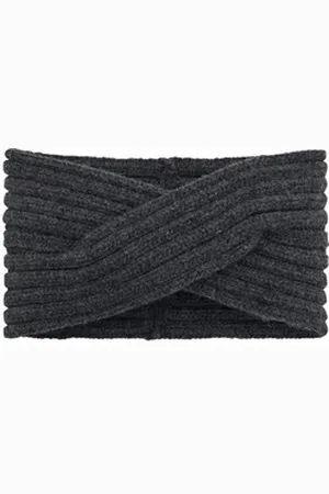 Falke Stirnband (1-St) aus extrafeiner Lambswool grau