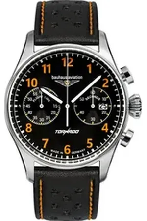 Bauhaus Chronograph Tornado 27705, Quarzuhr, Armbanduhr, Herrenuhr, Made in Germany, analog, Tag schwarz