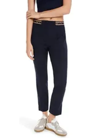Marc Cain Stretch-Hose "Gym & Go!" Premium Damenmode Hose "Rethink Together" Modell SYDNEY blau 7 (46)