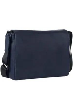 Leonhard Heyden Messenger Bag Den Haag, Leder blau