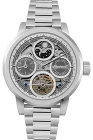INGERSOLL 1892 Quarzuhr Herrenuhr Edelstahl silber, (Analoguhr), Herren Armbanduhr rund, Edelstahlarmband silber, Outdoor silberfarben