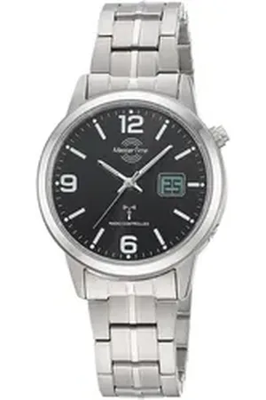 Master Time Funkuhr MTLT-10901-22M, Quarzuhr, Armbanduhr, Damenuhr, analog, digital silberfarben
