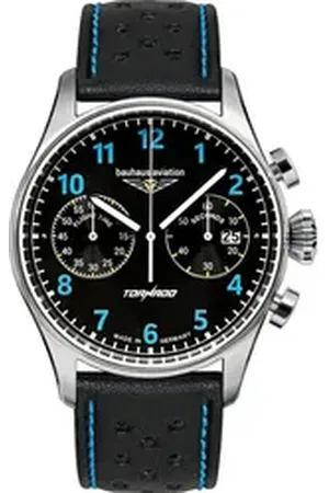 Bauhaus Chronograph Tornado 2770-3, Quarzuhr, Armbanduhr, Herrenuhr, Made in Germany, analog, Tag schwarz