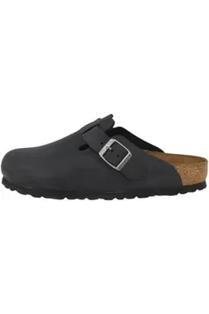 Birkenstock Boston Geöltes Nubukleder schmal Unisex Erwachsene Clog schwarz 36 EU