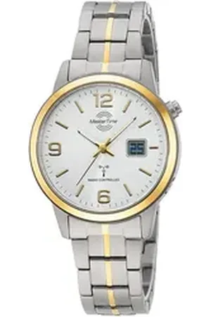 Master Time Funkuhr MTLT-10900-42M, Quarzuhr, Armbanduhr, Damenuhr, analog, digital silberfarben