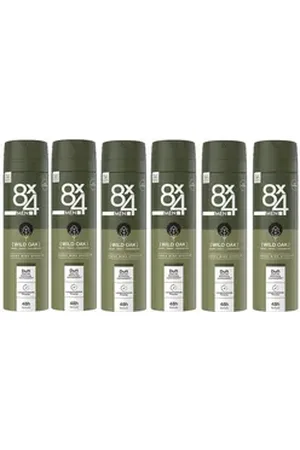 8x4 Deo-Spray Deo Spray Wild Oak 6 x 150ml, Packung, 6-tlg., Maskulin-holziger Duft mit Zitrusnoten