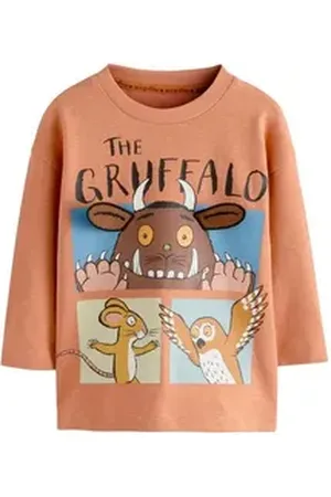 Next Langarmshirt Langarmshirt aus 100 % Baumwolle, Gruffalo (1-tlg) beige 74-80 (9-12 Mon.)