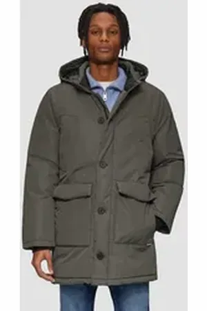 QS by s.Oliver Langmantel Wattierter Parka mit Kapuze grau XXL