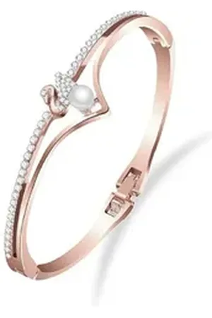 Shining Diva Armband Italian Designer Swan Crystal Studded Bracelet (Modischer Kunstschmuck, Für Frauen & Mädchen, Langlebige Ausführung), Langlebige Ausführung