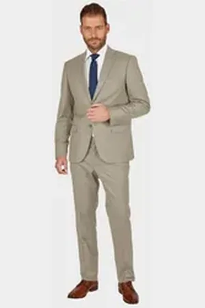 Steffen Klein SteffenKlein Anzug REGULAR FIT (2-tlg) aus elastischem Stoff beige|grau 102