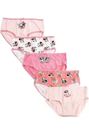 Disney Slip Unterwäsche-Set für Mädchen, 5 Teile, Minnie (Set) weiß 6-8 Jahre
