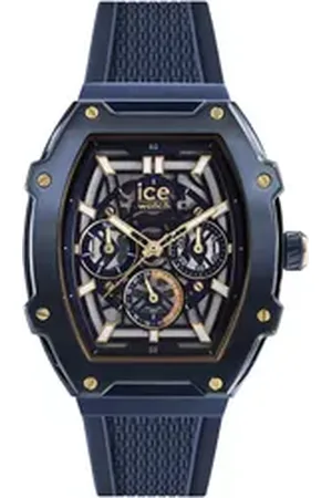 Ice-Watch Multifunktionsuhr ICE boliday - Skeleton - Steel - Medium - MT 024371, Armbanduhr, Quarzuhr, Herrenuhr, Silikonband, Datum,12/24-Std.-Anzeige blau