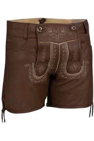 Almbock Trachtenlederhose Damen Lederhose Catalina (1-tlg) schokobraun braun 34