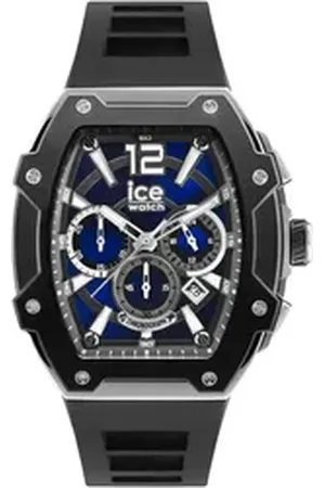 Ice-Watch Chronograph ICE boliday - Steel - Large - CH 024364, Armbanduhr, Quarzuhr, Herrenuhr, Silikonarmband, Stoppfunktion schwarz