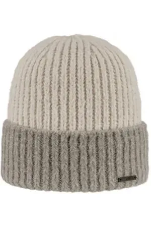 ARECO Strickmütze warm aus Fleecy-Spezialgarn beige
