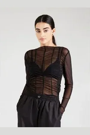 Noisy May Funktionsshirt NMJUDITH (1-tlg) Drapiert/gerafft schwarz S