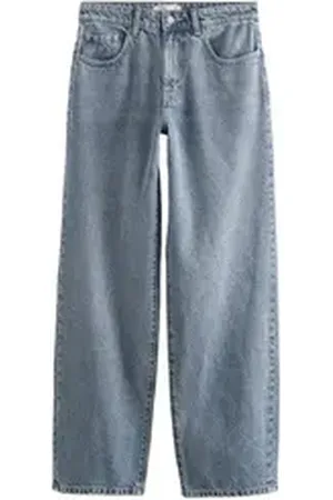 Next Weite Jeans Baggy Jeans mit weitem Bein - Kurzgröße (1-tlg) blau 19 (GB: 10 Petite)