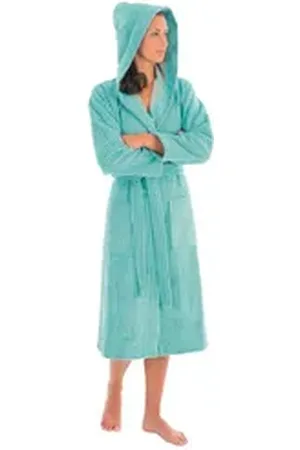 WeWo fashion Damenbademantel Otto Werner, Damen Bademantel mit Kapuze blau S