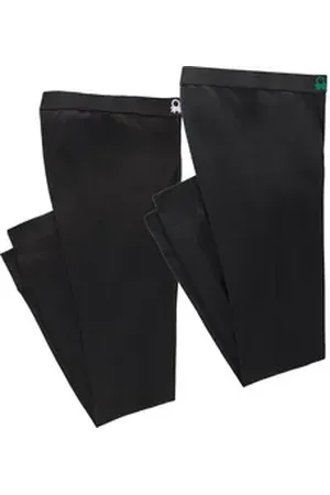 Benetton United Colors of Lange Unterhose (Set, 2er-Pack) Elastischer Komfortbund und seitliche Naht für angenehmes Tragegefühl schwarz L
