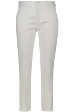 Mac Chinohose Damen Chinohose TURN UP (1-tlg) weiß 40