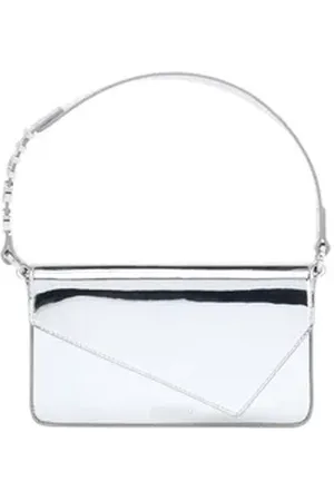 HUGO BOSS Schultertasche Clutch silberfarben