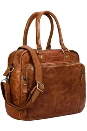 STILORD Aktentasche "Amilia" Businesstasche Damen Leder braun