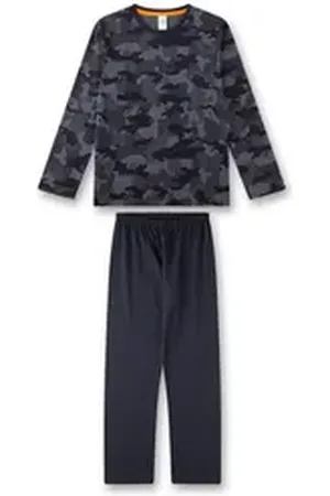 Sanetta Pyjama Jungen Pyjama Baumwolle (2 tlg) bunt|grau|schwarz 152