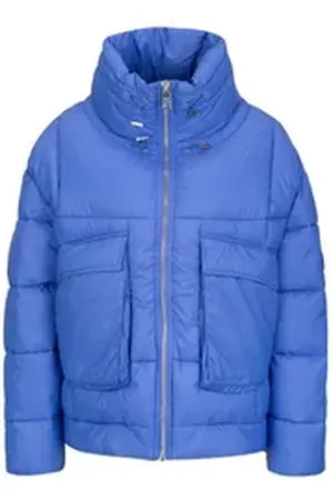 19V69 Italia Winterjacke ALINA Auffällige Steppjacke mit großen Fronttaschen und hohem Kragen blau XS